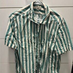 J. Crew Striped Casual Button Up Size XL